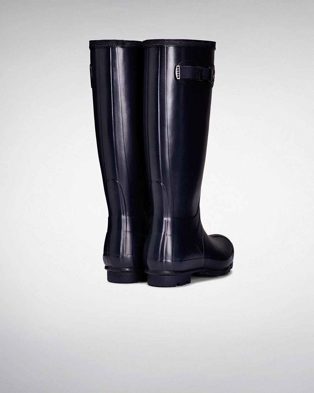 Botas de Lluvia Altas Hunter Mujer - Norris Field - Azul Marino - OMIQGKR-30